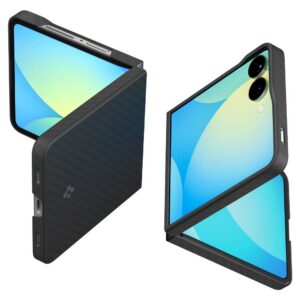 Dėklas Spigen AirSkin Aramid Galaxy Z Flip 7, juodas