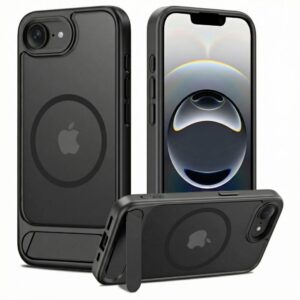 Dėklas Tech-Protect MagRack MagSafe iPhone 16e / 17e, matinis juodas