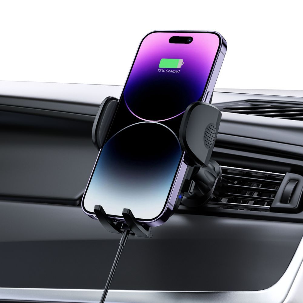 Automobilinis laikiklis Tech-Protect CM15W-V1 su belaidžiu įkrovimu 15W, juodas - Image 7