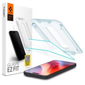 Apsauginis stiklas Spigen Glas.TR EZ Fit 2 vnt. iPhone 15 / 16, skaidrus