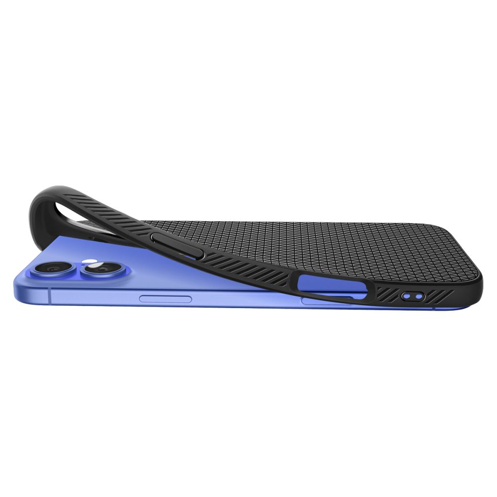 Dėklas Spigen Liquid Air iPhone 16, matinis juodas - Image 8