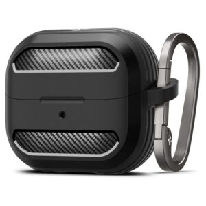 Dėklas Spigen Rugged Armor Galaxy Buds 3 / 3 FE / 3 Pro, matinis juodas