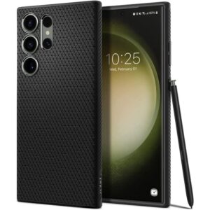 Dėklas Spigen Liquid Air Galaxy S23 Ultra, matinis juodas