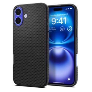 Dėklas Spigen Liquid Air iPhone 16, matinis juodas