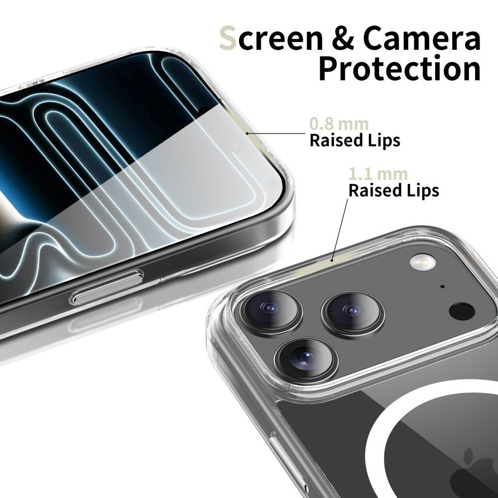 Dėklas Tech-Protect Flexair Hybrid CC MagSafe iPhone 17 Pro, skaidrus - Image 3