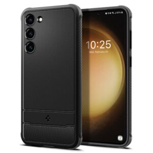 Dėklas Spigen Rugged Armor Galaxy S23, matinis juodas