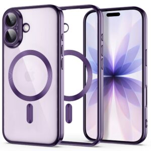 Dėklas Tech-Protect MagFlex MagSafe iPhone 17, blizgus levandų spalvos