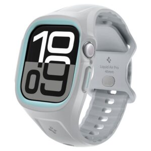 Dėklas su dirželiu Spigen Liquid Air Pro Apple Watch 10/11 (46 mm), pilkas