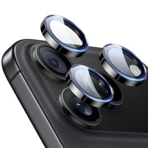 Kameros apsauginis stiklas ESR Armorite iPhone 14 Pro / 14 Pro Max / 15 Pro / 15 Pro Max / 16 Pro / 16 Pro Max / 17 Pro / 17 Pro Max, juodas