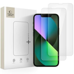 Apsauginis stiklas Tech-Protect Glass Fit+ iPhone 13 Mini, 2 vnt., skaidrus