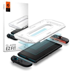 Apsauginis stiklas Spigen Glas.tR EZ Fit Nintendo Switch 2, 2 vnt., skaidrus