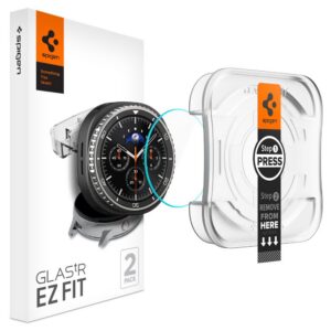 Apsauginis stiklas Spigen Glas.TR EZ-Fit, Galaxy Watch 8 Classic (46 mm), 2 vnt., skaidrus