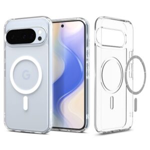 Dėklas Spigen Ultra Hybrid Mag Google Pixel 10 / 10 Pro, skaidrus/baltas