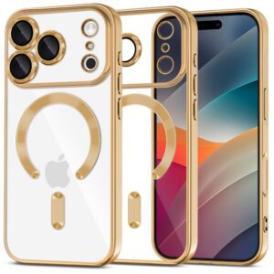 Dėklas Tech-Protect MagFlex MagSafe iPhone 17 Pro Max, blizgus auksinis