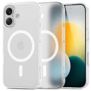 Dėklas Tech-Protect Magslim MagSafe iPhone 17, matinis baltas