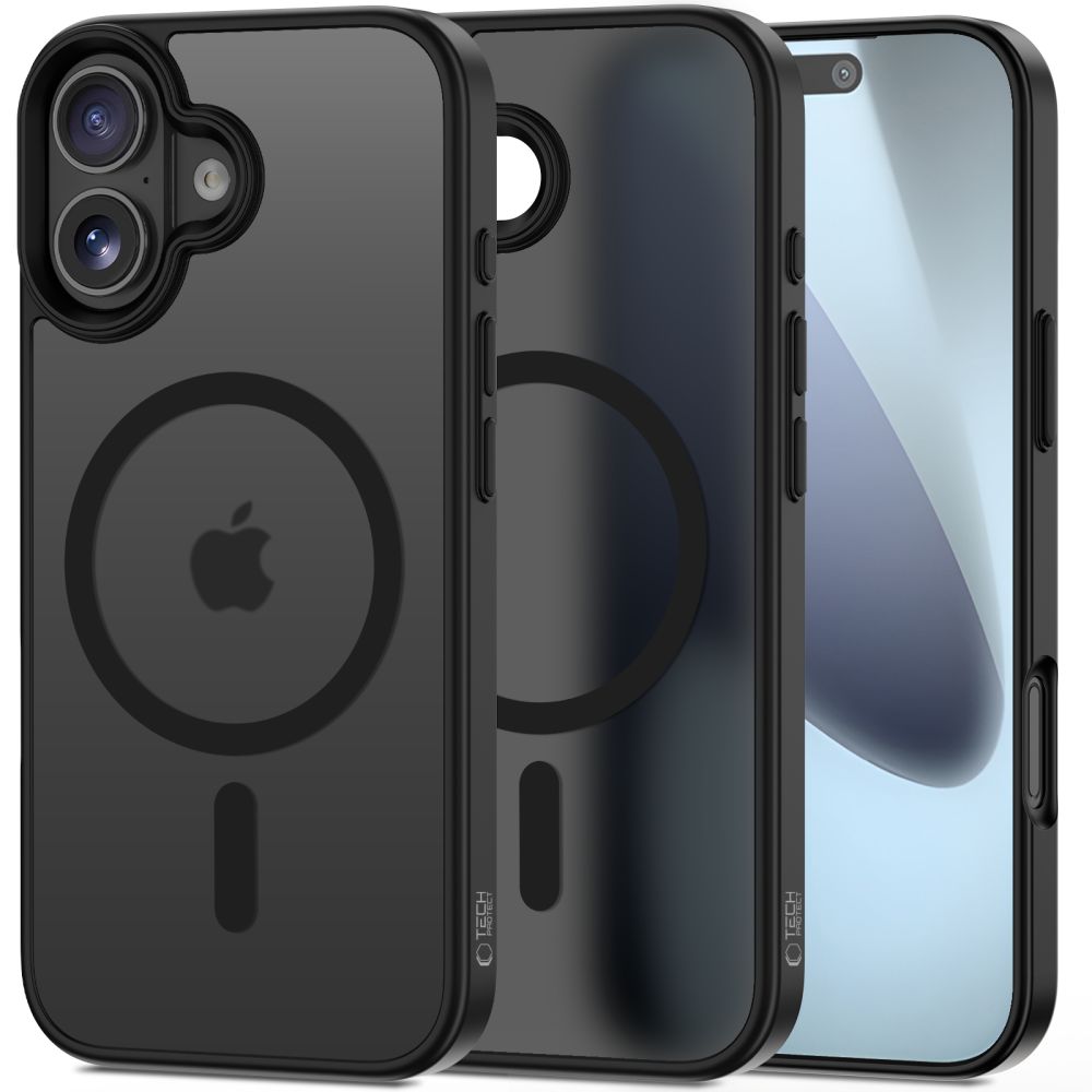 Dėklas Tech-Protect MagMat MagSafe iPhone 17, matinis juodas