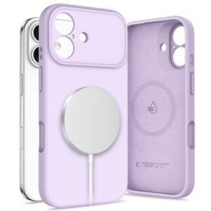 Dėklas Tech-Protect Silicone Magsafe iPhone 17, alyvinis