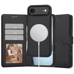 Dėklas Tech-Protect Wallet Magsafe iPhone Air, matinis juodas