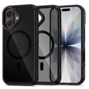 Dėklas Tech-Protect MagHybrid MagSafe iPhone 17, juodas/raudonas