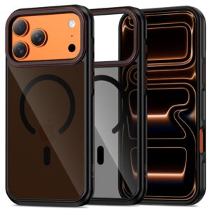 Dėklas Tech-Protect MagHybrid MagSafe iPhone 17 Pro, juodas/raudonas
