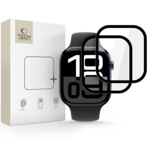 Apsauginis stiklas Tech-Protect Glass Flex+ Apple Watch 10 / 11 (46 mm), 2 vnt., juodas