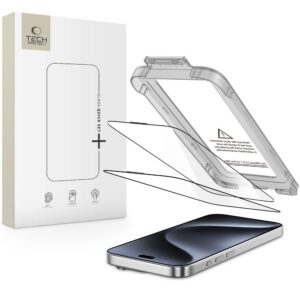 Apsauginis stiklas Tech-Protect Quick Set+ iPhone 15 Pro, 2 vnt.