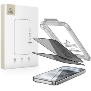 Privatumo apsauginis stiklas Tech-Protect Quick Set Spy+ iPhone 15 / 16, 2 vnt.