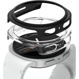 Dėklas Ringke Slim Samsung Galaxy Watch 8 / 9 (44 mm), 2 vnt., skaidrus ir matinis juodas