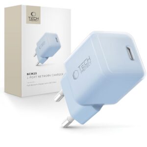 Tinklo įkroviklis Tech-Protect NCM25 25W PD, šviesiai mėlynas