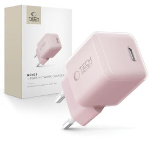 Įkroviklis Tech-Protect NCM25 25W PD, šviesiai rožinis