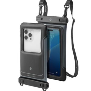 Dėklas Spigen A611P Universal Waterproof Floating, 2 vnt., matinis juodas