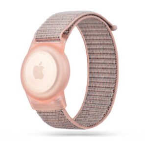 Apyrankė Tech-Protect Nylon Apple AirTag 1/2, rožinė