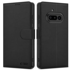 Dėklas Tech-Protect Wallet Nothing Phone 3a, matinis juodas