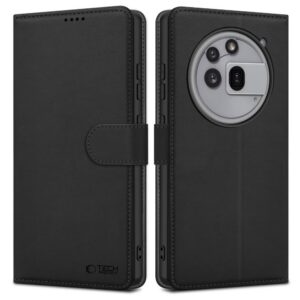 Dėklas Tech-Protect Wallet Nothing Phone 3a Pro, matinis juodas