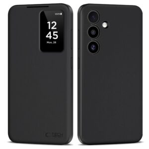 Dėklas Tech-Protect Smart Wallet Galaxy S25 FE, matinis juodas