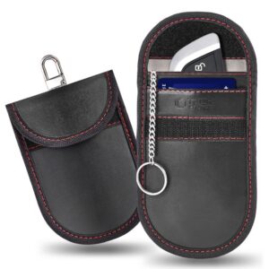 Automobilio raktų dėklas Tech-Protect KLR100, RFID signalo blokatorius, juodas/raudonas