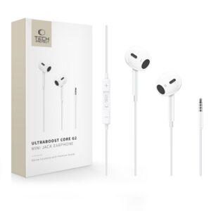 Ausinės Tech-Protect Ultraboost Core G2 Mini Jack, baltos