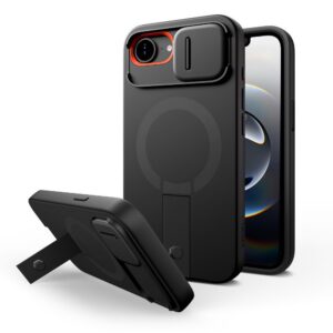 Dėklas Tech-Protect Kevlar Aura MagSafe iPhone 16e / 17e, juoda-oranžinė