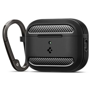 Dėklas Spigen Rugged Armor Apple AirPods Pro 3, matinis juodas