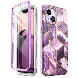 Dėklas Supcase Cosmo iPhone 14 Plus / 15 Plus, Marmurinis Violetinis