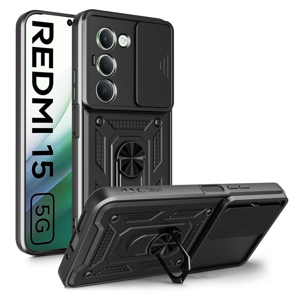 Dėklas Tech-Protect CamShield Pro Xiaomi Redmi 15 4G / 5G, juodas