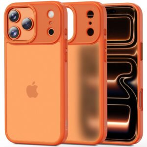 Dėklas Tech-Protect MagMat iPhone 17 Pro, matinis oranžinis