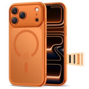 Dėklas Tech-Protect Magpeak MagSafe iPhone 17 Pro, matinis oranžinis