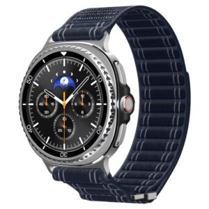 Dirželis Spigen WBF0 Samsung Galaxy Watch 8 / 9 / Classic (40 / 44 / 46 mm), tamsiai mėlynas
