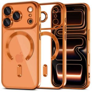 Dėklas Tech-Protect MagFlex MagSafe iPhone 17 Pro, blizgus oranžinis