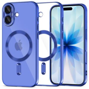 Dėklas Tech-Protect MagFlex MagSafe iPhone 17, blizgus miglotai mėlynas