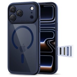 Dėklas Tech-Protect Magpeak Magsafe iPhone 17 Pro Max, tamsiai mėlynas/skaidrus