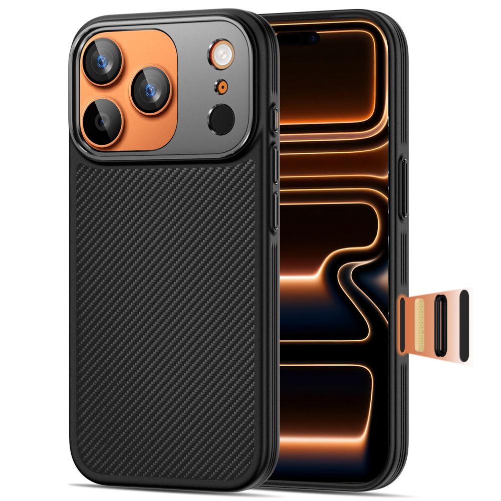 Dėklas Tech-Protect Kevlar Aramid MagSafe iPhone 17 Pro Max, juodas - Image 3