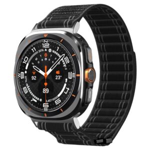 Dirželis Spigen WBF0 Samsung Galaxy Watch Ultra 1 / 2 (2024-2026) 47 mm, juodas
