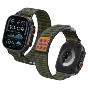Dirželis Spigen WBF0 Apple Watch 8/9/10/11/SE/Ultra (44/45/46/49 mm), žalias